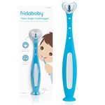 Frida Baby Toothhugger Kids Toothbrush: U-Shaped Toothbrush with Triple-Angle Bristles, Easy-Grip Handle, Soft Toothbrush Bristles, for Toddlers and Kids 2+ Years Old, Blue