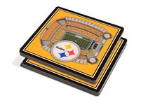 YouTheFan NFL Pittsburgh Steelers 3D StadiumViews Coasters, 4" x 4"