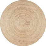 Large Round Jute Rug for Home Living Room Bedroom Outdoor Reversible Natural Fibers Braided Boho Woven Indoor Rugs 8 Feet