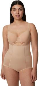 Firm Control Sheer Stripe Wear Your Own Bra Bodysuit