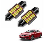 Asryd Car Interior 12 SMD Extremely Bright Dome LED Interior Roof Light Reading Bulb Lamp For Honda Amaze (5W, White, 2 Pcs)