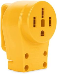 Camco 55353 50 AMP Female Replacement Receptacle , YELLOW