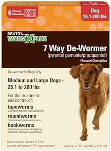 SENTRY Worm X Plus 7 Way DeWormer Large Dogs (6 count) Package may vary