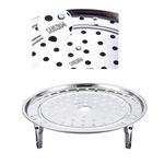 Steam Rack, 1 Pack 9.45" / 24cm 304 Stainless Steel Removable Legs Multifunction Steaming Stand Holder for Pot Pans