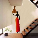 Rawpockets 'African Tribal women' Wall Sticker (PVC Vinyl, 30 cm x 100cm) (RPC417)