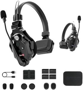 Hollyland Solidcom C1 2S Full Duplex Wireless Intercom System 2-Person Communication Single Ear Headset with 1 Master & 1 Remote Headphone Microphone 1100ft Los Range