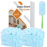 30 Pack Duster Refills Compatible with Flash Dust Magnet, 360° Multi-Surface Duster Replacement with 1 Handle,Disposable Fluffy Dusters Magnet Refills for Cleaning Furniture, Office, Blinds, Car