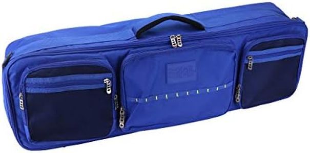 OSAGE RIVER Fishing Rod Travel Case, Durable Rod and Reel Organizer Bag with Adjustable Dividers and Heavy-Duty Zippers, Holds up to 4 Fishing Poles and Tackle, Blue