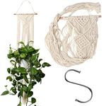 Macrame Plant Hangers Handmade Flower Pots Holder Hanging Planters with Hook Boho Cotton Rope Hanging Plant Holder for Indoor Outdoor Home Decor