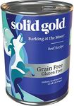 Solid Gold High Protein Wet Dog Food - Barking at The Moon Grain Free with Real Beef - 6Ct/13.2Oz Can…