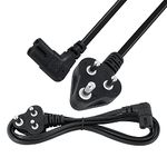 Storite 3 Meter 2-Pin Universal AC Laptop Power Cable Cord 2 Pin Plug - L Shape Adapter Charger Laptop/Camera/Printer