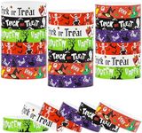 CCINEE 600pcs Halloween Paper Wristbands for Kids, Disposable Paper Wrist Bands Adhesive Bracelets for Treat Or Trick Halloween Parties Favor