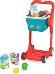 B. toys- B. play- Shop & Glow Toy Cart- Pretend Play Toys for Toddlers- Shopping Cart- Grocery Cart with Lights & Sounds – Basket & Play Food- 2 Years + (13 Pcs)