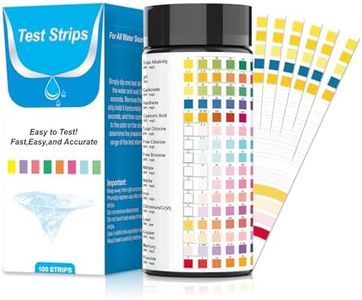 Bgieaug Water Testing Kits for Drinking Water - 100 Strips 16 in 1 Well, Tap and Drinking Water Test Kit, Water Test Strips with Hardness, pH, Lead, Iron, Copper, Chlorine, and More