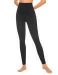 CRZ YOGA Women's Butterluxe Super High Waisted Workout Leggings 28 Inches -Over Belly Buttery Soft Full Length Yoga Pants Black Medium