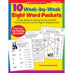 Scholastic SC-9780545204583-A1 10 Week-by-Week Sight Word Packets Book