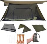 Onewind Backpacking Tent, Lightweight and Portable Small Tent with Footprint and Breathable Mesh Mosquito Netting for Bushcraft, Stealth and Ground Camping and Hiking…