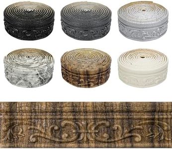 Wallpaper Border 180" x 3.1" Peel Stick Foam Molding Trim Self Adhesive, Crown Molding Wallpaper Border Flexible, 3D Wall Edging Lines Foam Baseboard, Wall Base Moulding Trim for Home DIY Decoration