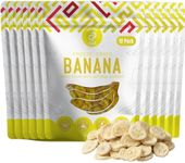 Crispy Craze Freeze Dried Bannans (24 Snack Sized Bags, 0.52 oz Each), Sliced Banana Fruit Crisps, Non GMO, Healthy Snack, No Added Sugar & Additives, 100% Natural, Allergen Free, School Safe