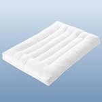 BALAPET Ultra Slim Thin Bed Pillow for Sleeping, 2.5" Height, 100% Cotton Cover Flat Pillow for Stomach and Back Sleepers, White Soft Pillow for Cervical Neck Sleep (Standard, 1 Pack)