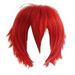 Alacos Unisex Short Red Wig Fluffy 