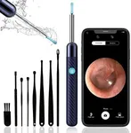 Ear Wax Removal, Ear Cleaner with Camera, Ear Wax Removal Kit with 1080P, Ear Camera Otoscope with Light, Ear Cleaning Kit for iPhone, iPad, Android Phones - Blue