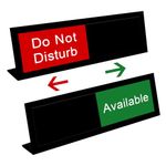 Do Not Disturb Available Slider Sign,Office Door Signs Available and Away,Office Desk Sign That Lets Others Know Whether You're Available Or Not-Acrylic,10" x 3" -Black