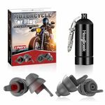 [2 Pairs] Hearprotek Motorcycle Ear Plugs, high fidelity reusable ear plugs for wind noise reduction & hearing protection-discreet motorbike earplugs for motorcycles,racing,concerts,work,safety,travel