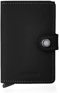 Secrid Leather Mini Wallet, Matte Black