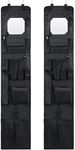 Woanger Police Style Hanging Closet 52 x 11 Inches Door Organizer Locker Shelf Hanging Locker Organizer with Mirror for Police Security Law Enforcement (Black, 2 Pcs)