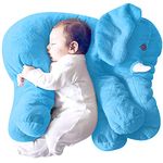 DearJoy Big Fibre Filled Baby Pillow and Stuffed Animal Elephant Soft Toy of Plush Hugging Pillow Material for Kids Boy/Girl as Birthday Gift (60 cm, Blue Color)