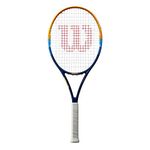 Wilson Unisex-Adult Wilson Prime Tennis Racket for Beginners and Intermediate Players Grip Size L3, Blue/Orange