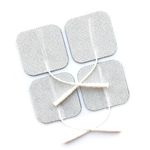 ALEXERA HEALTHCARE White Physiotherapy Equipments Self Adhesive Electrode Pads For Electronic Stimulators, Ift, Tens,Ems & Pulse Massagers (4 pieces of 5cms*5cms size).