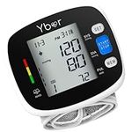 Ybor Automatic Blood Pressure Monitor 2.4" Extra Large LCD Display & Adjustable Wrist Cuff,99x2 Reading Memory for Home Use