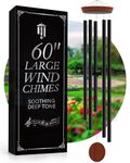 60" Extra Large Wind Chimes for Outside Deep Tone - Soothing Deep Tone Wind Chimes Outdoor Unique, Big Deep Tone Wind Chimes for Outside, Huge Long Windchimes Outdoors Deep Tones