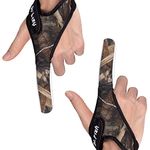Dr.Fish 2 Pieces Fishing Gloves Casting Finger Stall Protector Anti-Slice Saltwater Trolling Surf Fishing Braid Line Anti-Slip Cooftable Woolen Size L