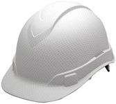 Pyramex Ridgeline Cap Style Hard Hat 4 Point Ratchet Matte White Graphite Pattern