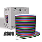 AOTOINK RGB Electrical Wire 4x0.32mm², 20M 4 pin 22 Gauge LED Extension Cable, 22 AWG RGB Wire for LED Strip RGB 5050 3528 2835