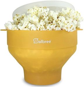 The Original Salbree Microwave Popcorn Popper, Silicone Popcorn Maker, Collapsible Microwavable Bowl - Hot Air Popper - No Oil Required - The Most Colors Available (Yellow)