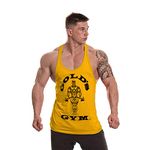 Gold's Gym GGVST003 Men's Muscle Joe Premium Stringer Vest, Gold, S