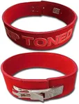 Weight Lifting Belt by Rip Toned - 10mm 4-Inch Leather Lever Belt - Bonus Lifting Straps for Men & Women - Back Support for Weightlifting, Powerlifting, Bodybuilding (Red, XXXL)