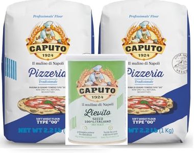 TDP Specialties Pizza Crust Pack 2 Kilos of Antimo Caputo Pizzaria Soft 00 High Tempature Flour and Lievito 100% Italiano Dry Yeast