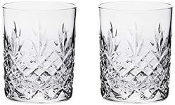 Royal Scot Edinburgh Crystal Hand Cut Glass 7oz Small Whisky Tumblers Set of 2