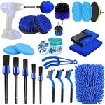 24PCS Car Detailing Brush Kit, YICOE Car Cleaning Kits with Auto Detailing Drill Brush Set Detailing Brushes and Cleaning Gel, Car Washing Tools Kit for Interior Exterior, Wheels or Air Vents