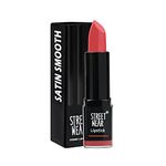 STREET WEAR Satin Smooth Lipstick -SIMPLY PEACH (Peach) - 4.2 gms - Longwear Creme Lipstick, Moisturizing, Creamy Formuation, 100% Color payoff, Enriched with Aloe vera, Vitamin E and Shea Butter