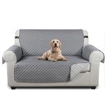 TAOCOCO Sofa Covers 2 Seater,Settee Covers,Non Slip Sofa Covers,Sofa Slipcovers,Pet Couch Covers,Washable Sofa Protectors for Dogs(Pale Grey)