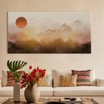 PAPER PLANE DESIGN Landscapes Nature and City Canvas Paintings. Living Room Wall Decor. Large Canvas Art Prints for Home Decor. Ready to Hang. (E, Wrapped Canvas)