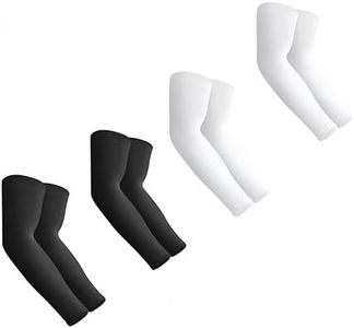 Aegend 2 Pair Sun Protection Cooling Arm Sleeves Compression - Tattoo Cover up - Sun Sleeves for Men Women Youth