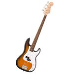 Squier by Fender Debut Collection Precision Bass Guitar, Laurel Fingerboard, White Pickguard, 2-Colour Sunburst