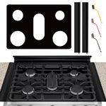 Stove Cover For LG Gas Stove Top Protector For Model LGLDG4315 LRG4115 LRG4113 LDG4313 LRGL5825, LRGL5823, LSGL6335DF - Upgraded 0.4MM Thickness Stove Top Cover Guard With 2PCS Stove Gap Covers